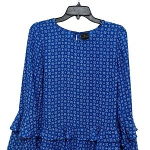 Worthington Blue Geometric Blouse